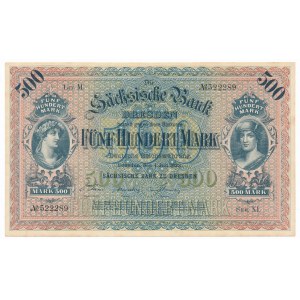 Niemcy - Sächsische Bank zu Dresden - 500 marek 1922 