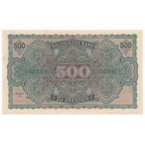 Germany - Sächsische Bank zu Dresden - 500 mark 1922 