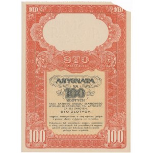 Asygnata Ministerstwa Skarbu (1939) - 100 złotych 