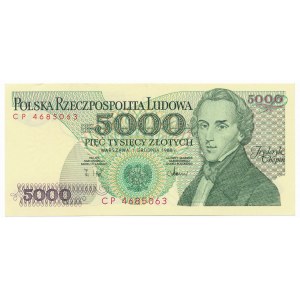 5.000 złotych 1988 -CP- pierwsza seria odmiany