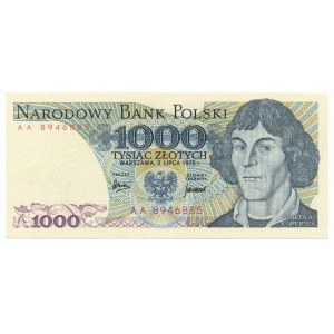 1.000 złotych 1975 -AA- rzadka seria