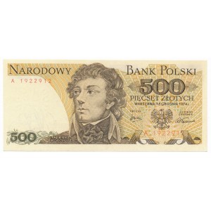 500 złotych 1974 -A- rzadka pierwsza seria