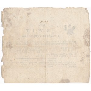 Kwit opłaty z podymnego 1794 rok - efektowny znak wodny