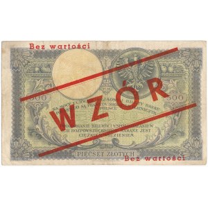 500 złotych 1919 - nieoryginalny nadruk WZÓR 