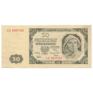 50 złotych 1948 -CS- spektakularny destrukt