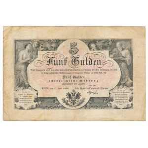 Austria 5 gulden 1866