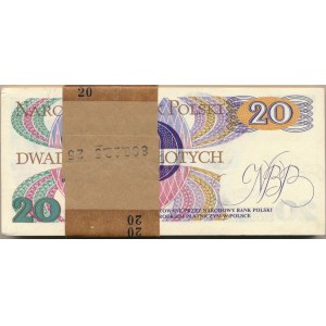 Paczka bankowa 20 złotych 1982 -W- 100 sztuk