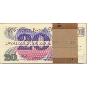 Paczka bankowa 20 złotych 1982 -AM- 100 sztuk