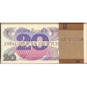 Paczka bankowa 20 złotych 1982 -AR- 100 sztuk