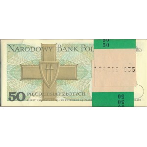 Paczka bankowa 50 złotych 1988 -KC- 100 sztuk