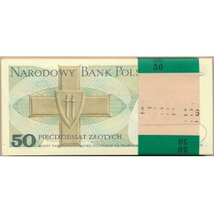 Paczka bankowa 50 złotych 1988 -HM- 100 sztuk