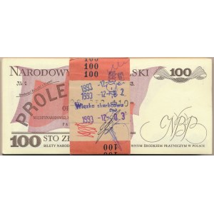 Paczka bankowa 100 złotych 1988 -SU- 100 sztuk