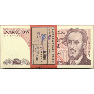 Paczka bankowa 100 złotych 1988 -TT- 100 sztuk