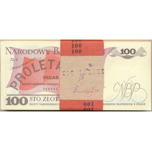 Paczka bankowa 100 złotych 1988 -TT- 100 sztuk
