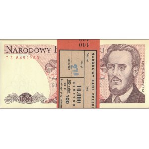 Paczka bankowa 100 złotych 1988 -TS- 100 sztuk