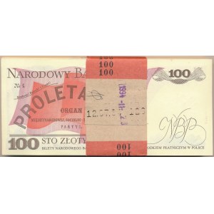 Paczka bankowa 100 złotych 1988 -TR- 100 sztuk