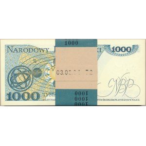 Paczka bankowa 1.000 złotych 1982 -KD- 100 sztuk