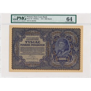 1.000 marek 1919 -III Serja A- 824782- PMG 64