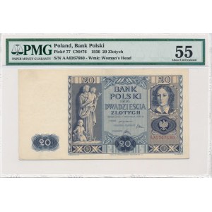 20 złotych 1936 -AA- PMG 55