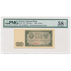 2 złote 1948 -AX- PMG 58 EPQ