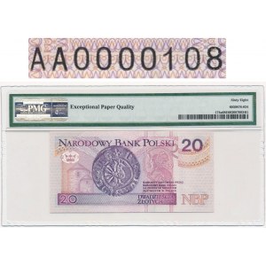 20 złotych 1994 -AA-0000108- PMG 68 EPQ - ekstremalnie niski numer
