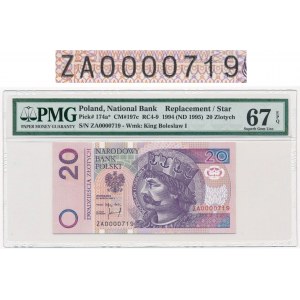 20 złotych 1994 -ZA-0000719-PMG 67 EPQ - seria zastępcza