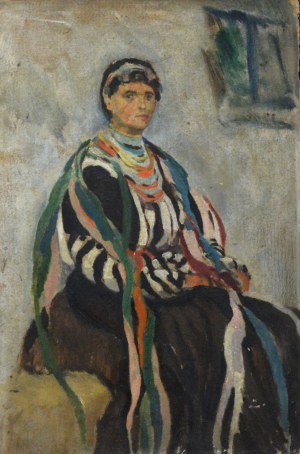 HANNYTKIEWICZ Adam (1887-1946), Landscape with cows.