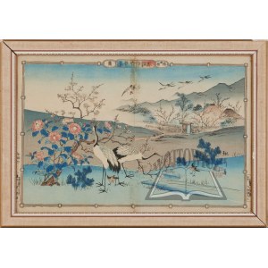 HIROSHIGE UTAGAWA (1797-1858), Farebný drevorez.
