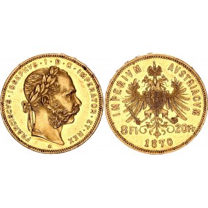 Austria 8 Florin / 20 Francs 1870 Key Date