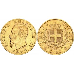 Italy 20 Lire 1868 TBN