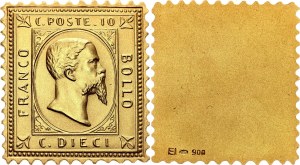 Italy Postage Stamp Gold Medal 