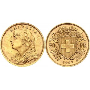 Switzerland 20 Francs 1947 B