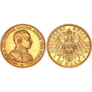 Germany - Empire Prussia 20 Mark 1914 A