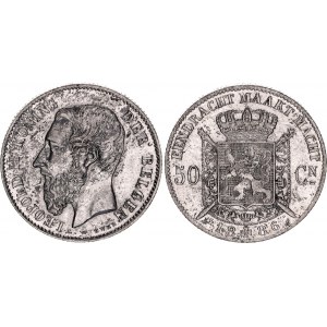 Belgium 50 Centimes 1886