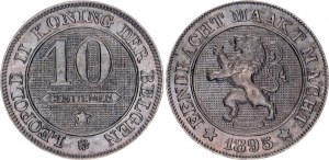 Belgium 10 Centimes 1895