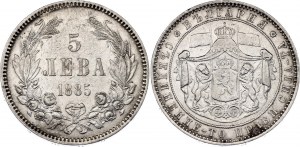 Bulgaria 5 Leva 1885
