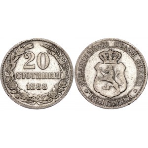 Bulgaria 20 Stotinki 1888