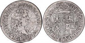 German States Brandenburg-Prussia 18 Groschen / 1/5 Taler 1674 CV