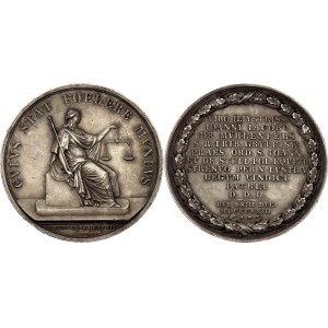 German States Greifswald Silver Medal Court President - Jakob von Mühlenfels 1823 MDCCCXXIII