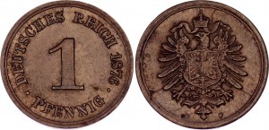 Germany - Empire 1 Pfennig 1876 F
