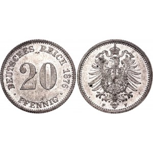 Germany - Empire 20 Pfennig 1876 F