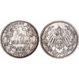 Germany - Empire 1/2 Mark 1918 A