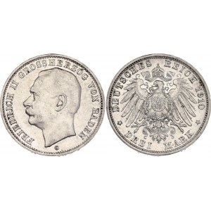 Germany - Empire Baden 3 Mark 1910 G