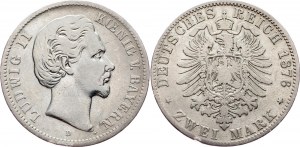 Germany - Empire Bavaria 2 Mark 1876 D