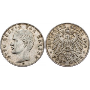 Germany - Empire Bavaria 5 Mark 1902 D