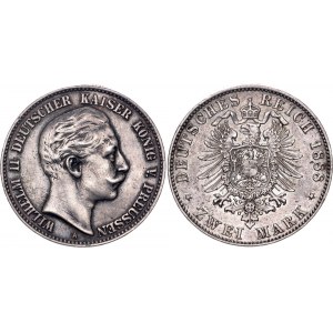Germany - Empire Prussia 2 Mark 1888 A