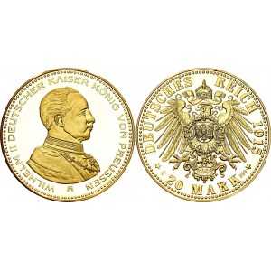 Germany - Empire Prussia 20 Mark 1915 (2003) Restrike