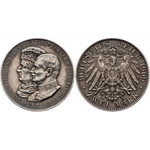 Germany - Empire Saxony-Albertine 2 Mark 1909 E