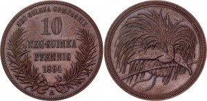 German New Guinea 10 Pfennig 1894 A