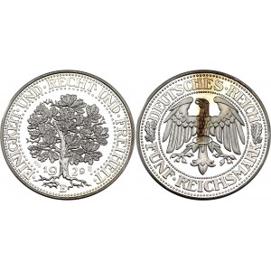 Germany - Weimar Republic 5 Reichsmark 1929 (2003) E Restrike
